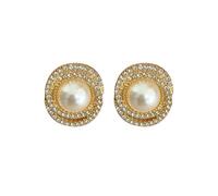 High Quality Lightweight Pearl Earrings for Women - Famous on the Internet for their Elegant Stud Earrings Antique Silver, 1, Metal