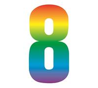 High Quality Modern Trendy Wheelie Bin Self Adhesive Number Stickers For Doors Shops Office Cafe Hotels Dustbin [ Number 8 ]