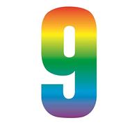High Quality Modern Trendy Wheelie Bin Self Adhesive Number Stickers For Doors Shops Office Cafe Hotels Dustbin [ Number 9 ]