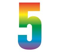 High Quality Modern Trendy Wheelie Bin Self Adhesive Number Stickers For Doors Shops Office Cafe Hotels Dustbin [ Number 5 ]