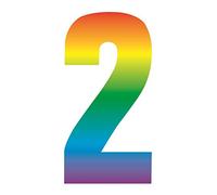 High Quality Modern Trendy Wheelie Bin Self Adhesive Number Stickers For Doors Shops Office Cafe Hotels Dustbin [ Number 2 ]