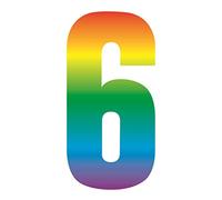 High Quality Modern Trendy Wheelie Bin Self Adhesive Number Stickers For Doors Shops Office Cafe Hotels Dustbin [ Number 6 ]