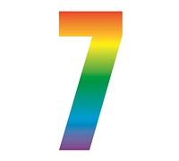 High Quality Modern Trendy Wheelie Bin Self Adhesive Number Stickers For Doors Shops Office Cafe Hotels Dustbin [ Number 7]