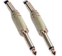 High Quality Mono Jack To Jack 6.35mm Male To Male Cable Lead Black 3m