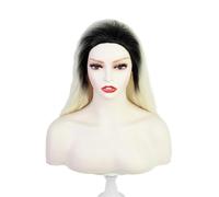 High Quality Ombre Style Wig with Black and Blonde Hair Red Lips