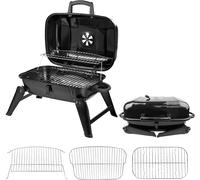 Alivio Portable BBQ Grill, Garden Charcoal Grill for Outdoor, Patio (Black)