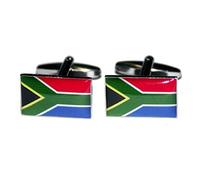 High Quality Rectangular South Africa Flag Cufflinks