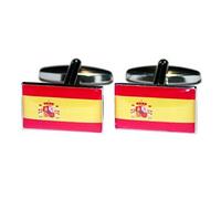 High Quality Rectangular Spain Flag Cufflinks