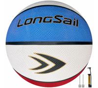 High-quality Rubber Basketball（29.5"） Size7# Red/White/Blue