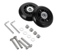 High Quality Rubber+Metal Replacement Caster Wheels, Long Lasting and Silent Luggage Wheels Replacements, 70mm x 24mm Polyurethane Swivel Wheels with