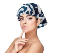 High Quality Satin Greek Flag Sleep Cap - Protects Your Hair in Style - Black, One Size Fits All (M/M)