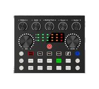 High-Quality Sound Card - Portable Streaming Mixer, Streaming Mixer Sound Card | Sound Card Mixer youtubes Twitch Streaming, 7 Modes Live Streaming Live Karaoke Sound Card Audio Mixer for Recording Pc