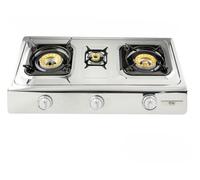 High-Quality Stainless Steel Gas Stove 3 Burner LPG 10.0 KW Camping Cooker