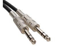 kenable High Quality Stereo Jack 6.35mm METAL Plugs Cable Lead Black 10m