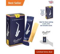 High-Quality Traditional Alto Saxophone Reeds - 10 Reeds, Strength 2 Selection