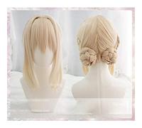 High Quality Violet Evergarden Cosplay Wig Evergarden Cosplay Wig Yellow Resistance Costume Party Wigs For Women+Wig Cap