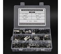 High-Quality Wire Ties R-Type Cable Ties Kit - Corrosion Resistant 304 Stainless Steel 6-16mm Diameter Wire Management Clips - Professional Use - 80 Pieces