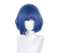 High Quality Yamada Ryo Cosplay Wig Anime Bocchi The Rock! Short Blue Heat Resistant Synthetic Hair Party Role Play Wigs +wigcap