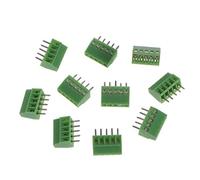 High Quality10 Pieces 5Pin Screw PCB Mounted Terminal Blocks Connector 2.54mm Pitch Universal Screw - Green