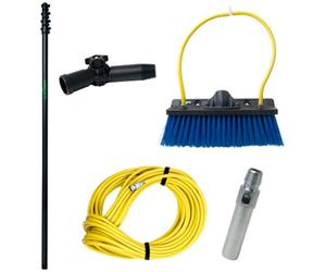 High Reach 6M 20Ft Highflow Water Fed Extendable Telescopic Durable Long Lasting Window Cleaner Pole With Hose & Brush By Unger