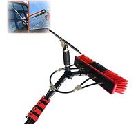 High Reach Window Cleaner Wipers, Extendable Telescopic Pole Cleaning Kit, for Window Solar Photovoltaic Panel Washing, 35cm Brush Head, 6M/20FT