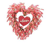 High Realisms Artificial Tulips Wreath for Valentines ' s Day Decors with Quick Hanging Feature Suitable for Door and Wall Resistant Materials Rattan Rings
