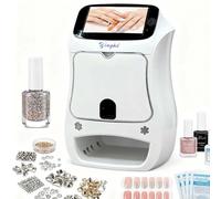 High Resolution 2400DPI Nail Art Printer Machine with 5 Inch Touch Screen Display, Wireless Smart Mobile Nail Printer for Natural Nails, Acrylic Nails, Salon and Home Nail Studio(Machine)