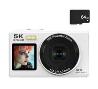 High Resolution 80MP Digital Camera Double Display 18X Zooming Capacity WiFi Live Streaming Feature For Social Media Double Screen Camera