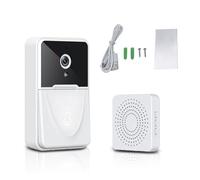 High Resolution Video Doorbell with Artificial Intelligence Detection and Two Way Radio for Home Protective Weatherproof High Resolution Camera Doorbell