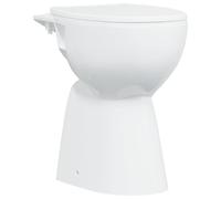 High Rimless Toilet Soft Close 7cm Higher Ceramic Toilet White/Black vidaXL