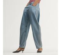 HIGH RISE BARREL LEG DENIM PANT
