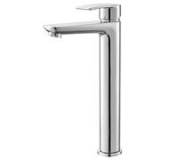 High Rise Basin Mixer Taps, BATHWEST Tall Bathroom Sink Taps Modern Monobloc Single Handle Chrome Brass 922LCR