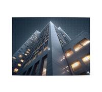 High-rise Buildings At Night Horizontal Wooden Puzzle 500 Pcs Develop Hands-on Skills for Relax and Parent-Child Interaction