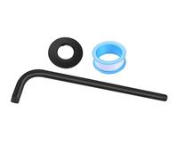 High Rise Extension Shower Arm 40cm/30cm Shower Arm Wall-Mounted Rain Head Sliver Black Stainless Steel Rainfall Extend Pipe Tube Holder Base(Black,30cm)