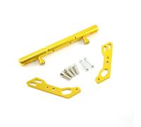High Rise Handle Bars Motorcycle Mirror Seat Multifunctional Extension Bar Balance Cross Steering Wheel Bike Handlebar(Gold)