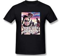 High-Rise Invasion T-Shirt Man's Fashion Black Unisex Tees M