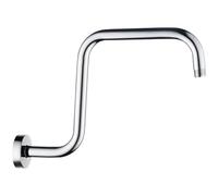 High Rise Shower Head Extension Arm, 4 Inch Matte Black Riser with 1/2 NPT Threads for Rainfall Showers, Sturdy Stainless Steel for Tall Users