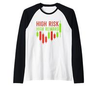 High Risk High Reward - Trading Motivation Chart Trader Raglan Baseball Tee