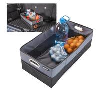High Road CargoCube Car Storage Bin - Leakproof Car Trunk Storage Organizer with Metal Handles and Front Mesh Pocket, 12x24 Inches - Single pack