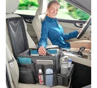 High Road Large CarHop Car Seat Organizer for the Front or Back Seat for Kids and Adults with Cup Holder Tray, Side Pockets and Cooler Compartment