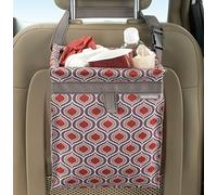 High Road TrashStash Hanging Car Trash Can and Garbage Bag with Push-Close Cover and Waterproof Bin for Cars, SUVs and Trucks (Sahara, 3 Gallon)