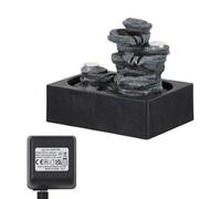 High Rock Falls Tabletop Water Fountain With Led Lights Water Feature