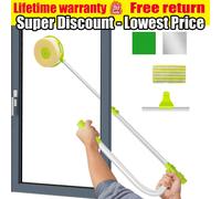 Window Cleaning Tool U Shaped Telescopic Window Cleaner External Glass Washer