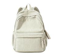 High School Bags For Girls,Handmade Chunky Knit Corduroy Backpack With Customizable Letters For Everyday Use Large Capacity Cute Style School Travel Companion