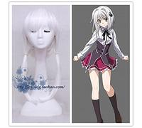 High School DxD Koneko Toujou 55cm Long White Heat Resistant Hair Cosplay Costume Wig + Wig Cap Cosplay Anime Wig Coser