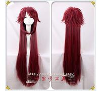 High School DxD Rias Gremory 90cm Long Wine Red Heat Resistant Hair Cosplay Costume Wig + Free Wig Cap