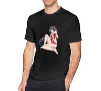 High School DxD Shirt Himejima Akeno Men's T-Shirt Adult Hemden(Large)