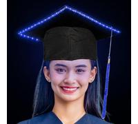 High School Graduation Hat | LED Light Up Cap for Graduation, College Ceremony Accessories, Tassel Hairstyle for High School and College Themed Parties, School Events