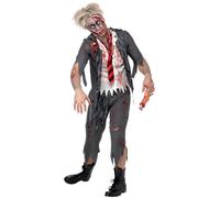 Smiffy's Costume – High School Horror Zombie Schoolboy, Adult Unisex, Grey M, Jacket