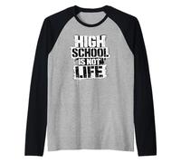 High School is Not Life Reality Check Raglan Baseball Tee